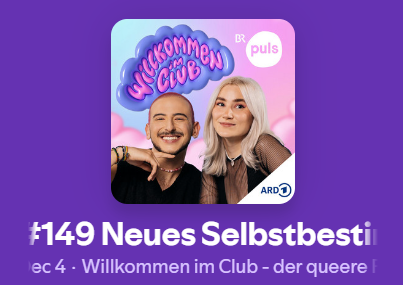 Abgebildet ist der Spotify-Player, der die Folge abspielt.