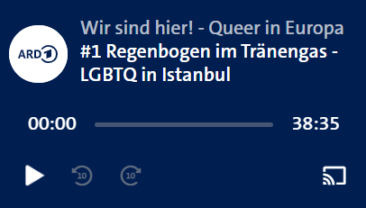 Abgebildet ist der ARD-Player, der die Folge abspielt.