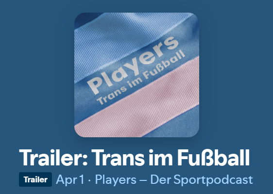 Abgebildet ist der Spotify-Player, der den Trailer abspielt.