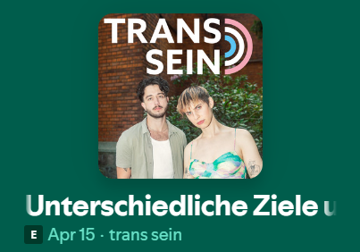 Abgebildet ist der Spotify-Player, der die Folge abspielt.