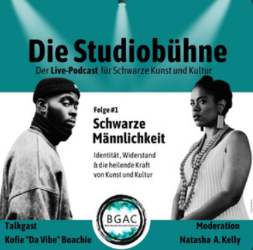Die beiden Gesprächspartner sind links und rechts neben dem Titel der Folge abgebildet. 