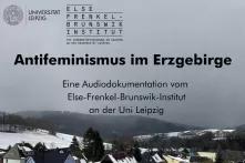 Eine Landschaft im Erzgebirge mit dem Titel des Mediums als Aufschrift.