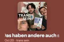 Abgebildet ist der Spotify-Player, der die Folge abspielt.