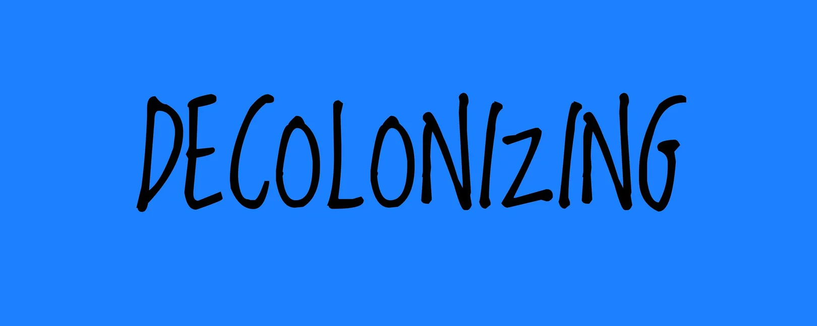 Blue background with caption 